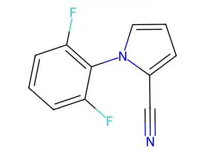 1-(2,6-difluorophenyl)-1H-pyrrole-2-carbonitrile structure
