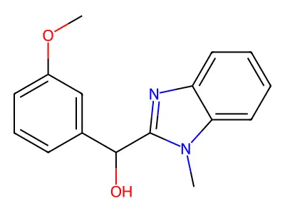 (3-methoxyphenyl)(1-methyl-1H-benzimidazol-2-yl)methanol structure
