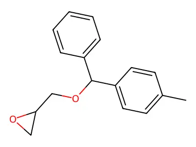 2-{[(4-Methylphenyl)(phenyl)methoxy]methyl}oxirane structure