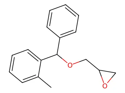 2-{[(2-Methylphenyl)(phenyl)methoxy]methyl}oxirane structure