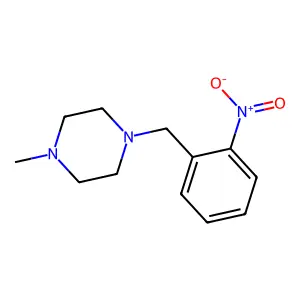 1-Methyl-4-(2-nitrobenzyl)piperazine structure