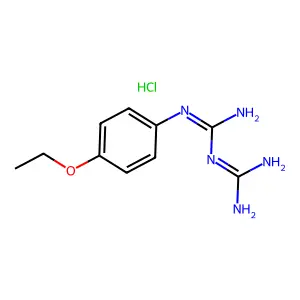 Imidodicarbonimidic diamide, N-(4-ethoxyphenyl)-, hydrochloride (1:1) structure
