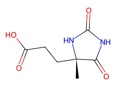3-(4-Methyl-2,5-dioxoimidazolidin-4-yl)propanoic acid structure