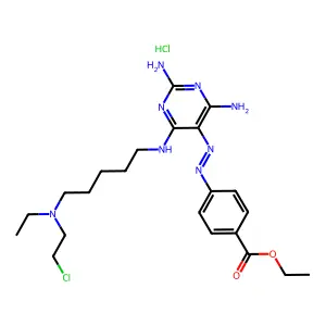 C22H33ClN8O2.ClH.3/2H2O structure