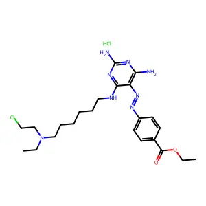 C23H35ClN8O2.ClH.3/2H2O structure