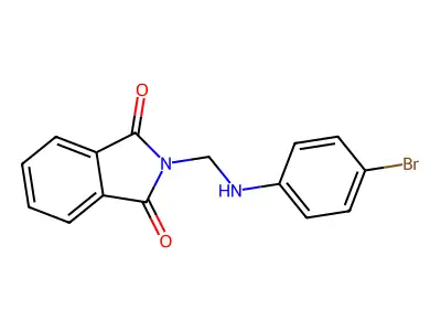 2-(((4-Bromophenyl)amino)methyl)isoindoline-1,3-dione structure