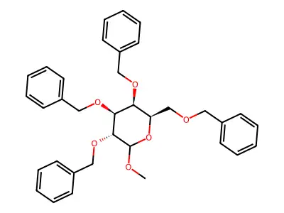 Methyl 2,3,4,6-tetra-O-benzyl-D-galactopyranoside structure