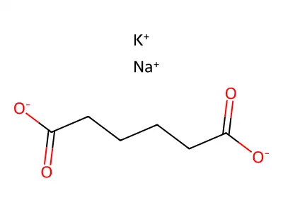 Potassium sodium adipate structure