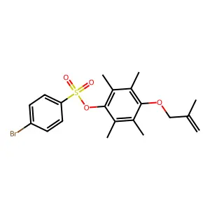 [2,3,5,6-tetramethyl-4-(2-methylprop-2-enoxy)phenyl] 4-bromo structure