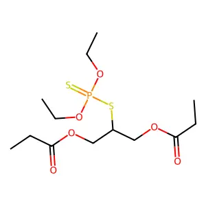 Phosphorodithioic acid, O,O-diethyl S-(2-(1,3-dicarbethoxy)propyl) ester structure