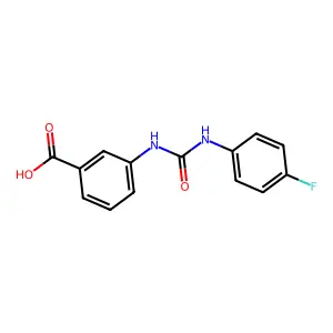 3-[3-(4-氟苯基)脲基]苯甲酸 structure