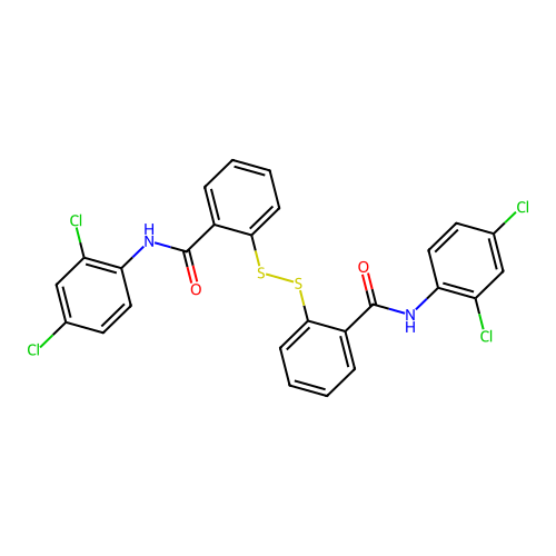 2,2'-Dithiobis[N-(2,4-dichlorophenyl)benzamide] structure
