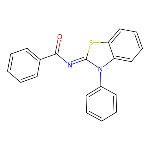 N-(3-phenyl-1,3-benzothiazol-2-ylidene)benzamide structure