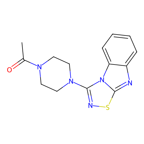 3-(4-Acetyl-1-piperazinyl)-1,2,4-thiadiazolo[4,5-a]benzimidazole structure