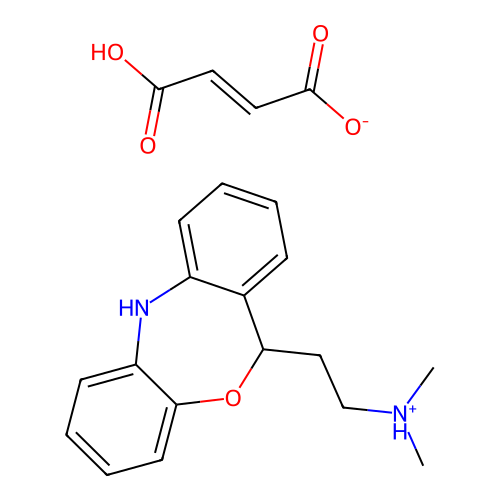 Dibenz(b,e)(1,4)oxazepine, 5,11-dihydro-5-(2-(dimethylamino)ethyl)-, maleate structure