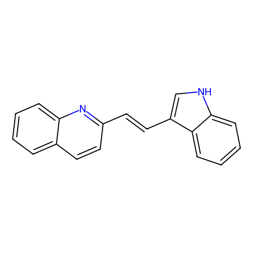 2-(2-(1H-Indol-3-yl)vinyl)quinoline structure
