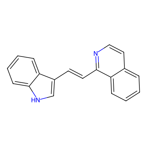1-(2-(1H-Indol-3-yl)vinyl)isoquinoline structure