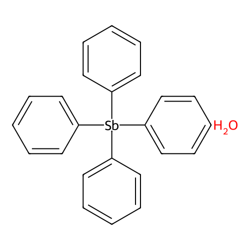 Hydroxytetraphenylantimony structure