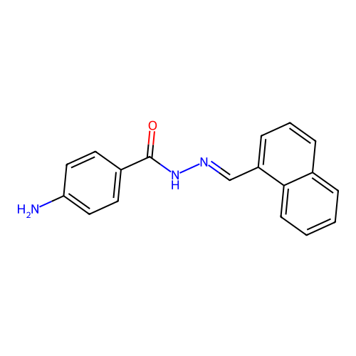 4-Aminobenzoic (1-naphthylmethylene)hydrazide structure