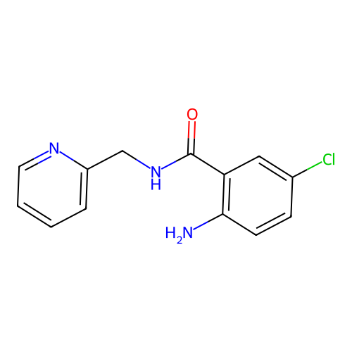 2-amino-5-chloro-N-(2-pyridinylmethyl)benzamide structure