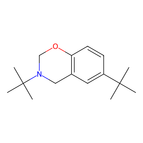 3,6-di-tert-butyl-3,4-dihydro-2H-1,3-benzoxazine structure