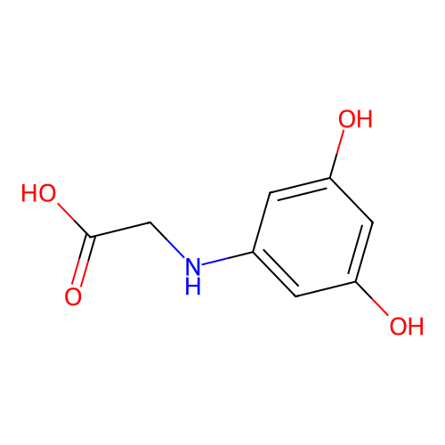 2-((3,5-Dihydroxyphenyl)amino)acetic acid structure