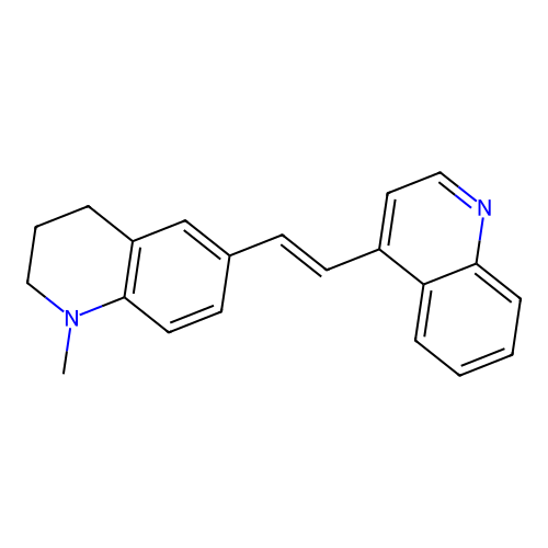 1-Methyl-6-(2-(4-quinolinyl)vinyl)-1,2,3,4-tetrahydroquinoline structure