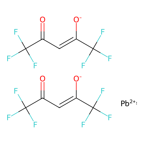 1,1,1,5,5,5-Hexafluoro-4-oxo-2-penten-2-olate; lead(2+) structure