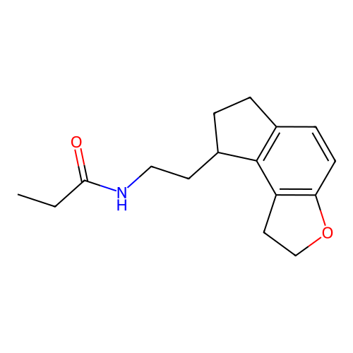 N-(2-(1,6,7,8-Tetrahydro-2H-indeno(5,4-b)furan-8-yl)ethyl)propanamide structure