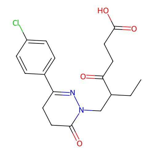 2-(5-Carboxy-2-ethyl-3-oxopentyl)-6-(4-chlorophenyl)-4,5-DI-H-3(2H)-pyridazinone structure