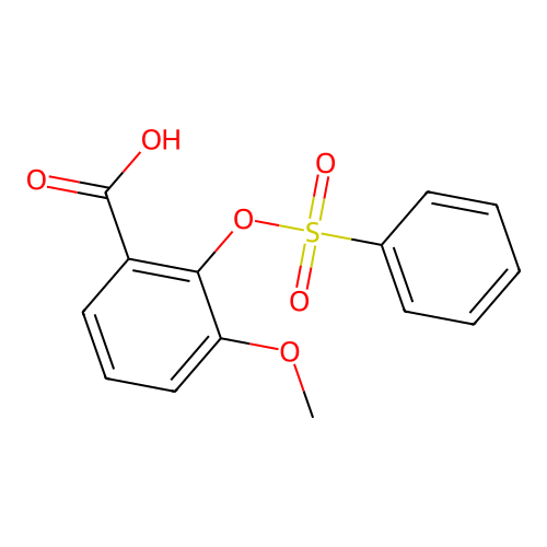 3-Methoxy-2-[(phenylsulfonyl)oxy]benzoic acid structure