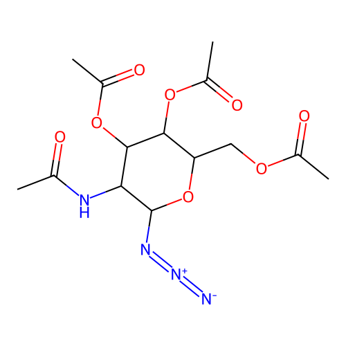 (5-Acetamido-3,4-diacetyloxy-6-azidooxan-2-yl)methyl acetate structure