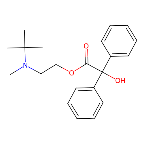 2-[Tert-butyl(methyl)amino]ethyl hydroxy(diphenyl)acetate structure