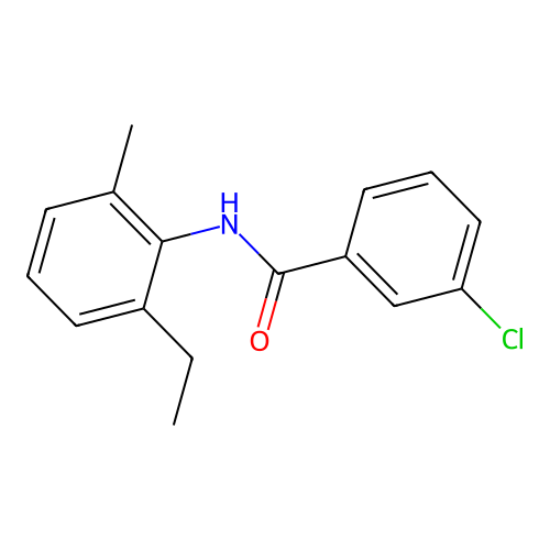 3-chloro-N-(2-ethyl-6-methylphenyl)benzamide structure