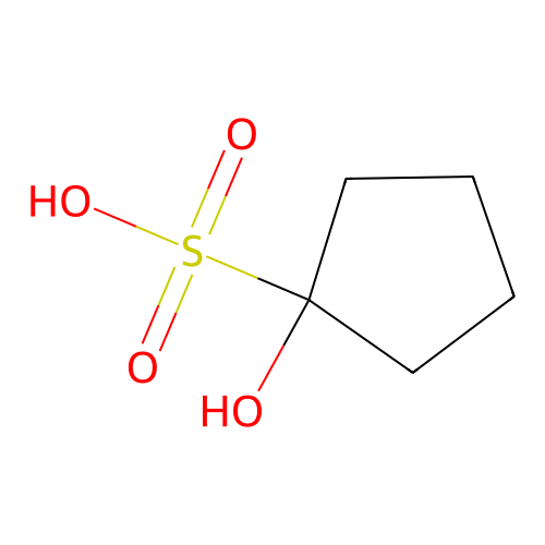1-Hydroxycyclopentane-1-sulfonic acid structure