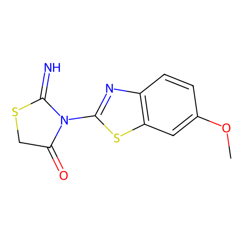 2-Imino-3-(6-methoxy-1,3-benzothiazol-2-yl)-1,3-thiazolidin-4-one structure