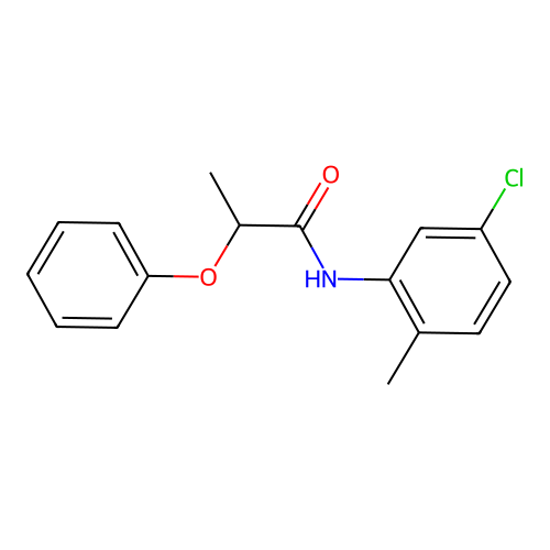 N-(5-chloro-2-methylphenyl)-2-phenoxypropanamide structure