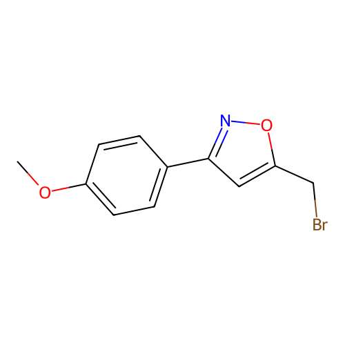5-(Bromomethyl)-3-(4-methoxyphenyl)isoxazole structure
