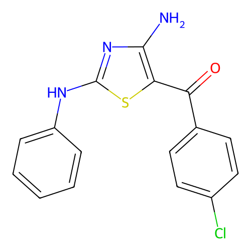 (4-Amino-2-anilino-1,3-thiazol-5-yl)(4-chlorophenyl)methanone structure