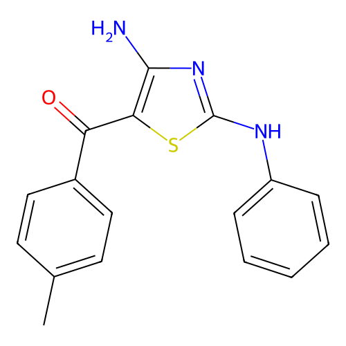 (4-Amino-2-phenylamino-thiazol-5-yl)-p-tolyl-methanone structure