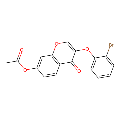 3-(2-bromophenoxy)-4-oxo-4H-chromen-7-yl acetate structure