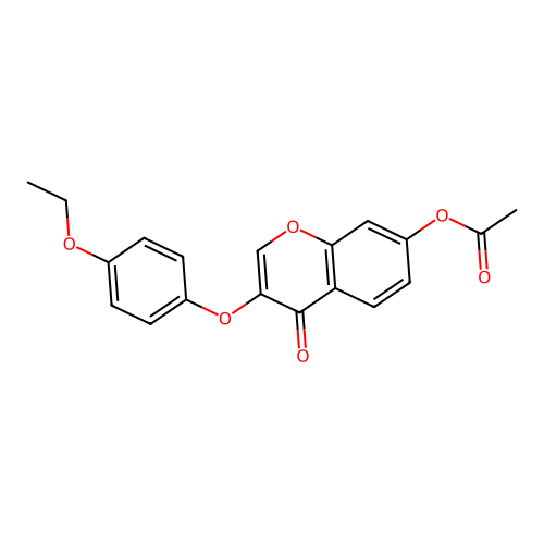 3-(4-ethoxyphenoxy)-4-oxo-4H-chromen-7-yl acetate structure
