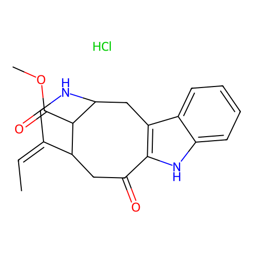 Perivine hydrochloride structure