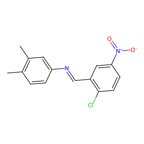 N-[(E)-(2-chloro-5-nitrophenyl)methylidene]-3,4-dimethylaniline structure