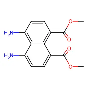 Dimethyl 4,5-diaminonaphthalene-1,8-dicarboxylate structure