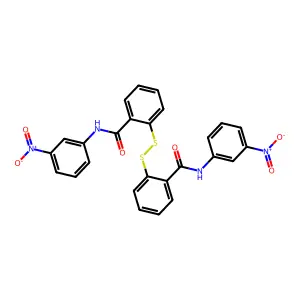 2,2'-Dithiobis(N-(3-nitrophenyl)benzamide) structure