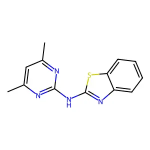 N-(4,6-dimethylpyrimidin-2-yl)-1,3-benzothiazol-2-amine structure