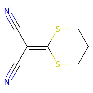 (1,3-Dithian-2-ylidene)propanedinitrile structure