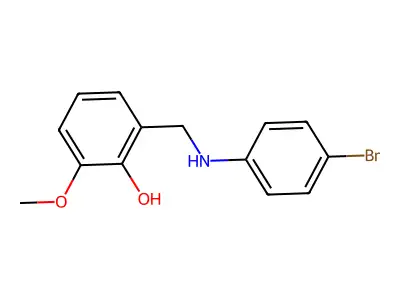 2-{[(4-Bromophenyl)amino]methyl}-6-methoxyphenol structure
