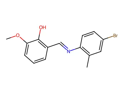2-{(E)-[(4-bromo-2-methylphenyl)imino]methyl}-6-methoxyphenol structure